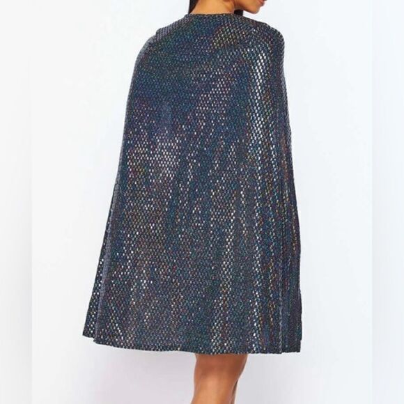 Grey Cape Dress - Picture 3 of 5